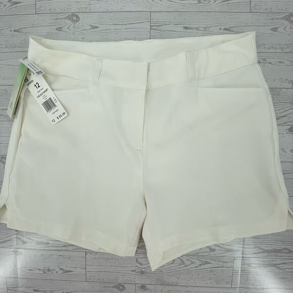 Adidas Women's Primegreen Flat Front Golf Shorts, 5" Inseam NWT, Sz. 12, Tennis - Picture 1 of 11